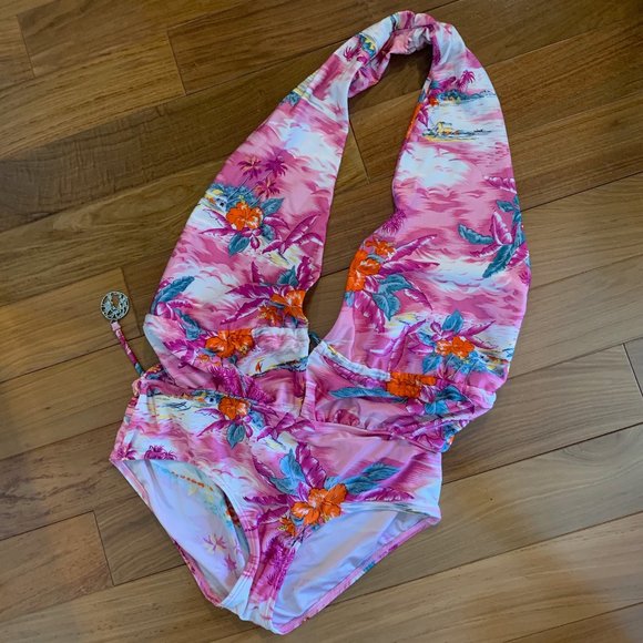 Zimmermann Swim Zimmermann One Piece Hawaiian Print Bathing Suit